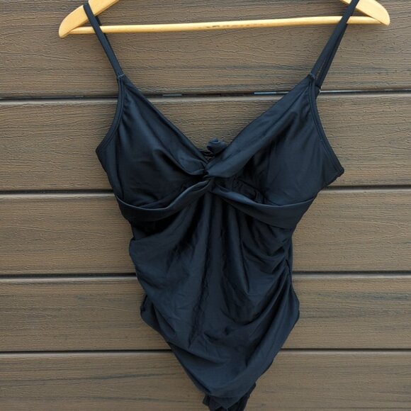 Elegant Black One-Piece Swimsuit - M NWT - Picture 6 of 7